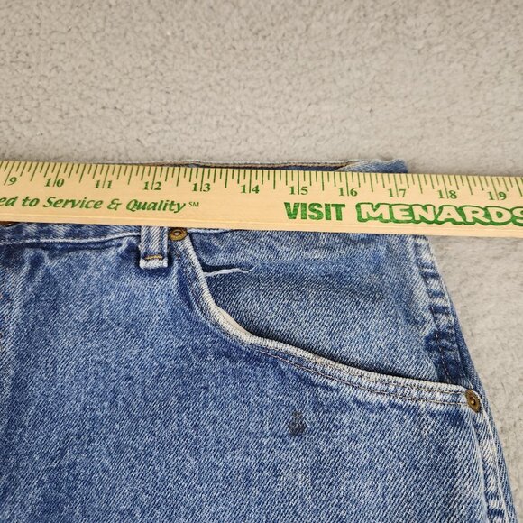 Wrangler Jeans Mens 38x32 Regular Denim Rugged Faded Stonewashed Workwear Pants - Picture 3 of 13